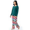 thumbnail image 3 of Fruit of the Loom Women's Beyond Soft Long Sleeve Top & Fleece Bottom Pajama Set, Sizes S-4X, 3 of 9
