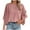 Pink, variant on Timegard Summer Tops for Women Drop Shoulder Lightweight Loose Solid Color Casual 3/4 Sleeve Blouse