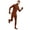 Coffee, variant on Orange Adult Full Body Suit Costume, Bodysuit for Women and Men, Widened Crotch & Zipper Extension Design, Stretchy Spandex Halloween Cosplay Jumpsuit