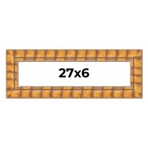 27x6 Frame Beige Real Wood Picture Frame Width 3 inches | Interior Frame Depth 0.5 inches | Natural