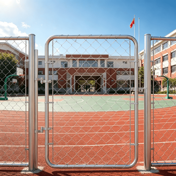 Adjustable Chain Link Fence Gate 32 x 46 in, Fits 2-4 ft (W) x 4 ft (H) Openings, for Garden & Farm, Posts Not Included