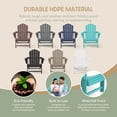 thumbnail image 4 of WestinTrends Highland Outdoor Patio HDPE Adirondack Chairs With Cup Holders (Set of 4), Pacific Blue, 4 of 10