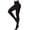 Black, variant on Womens 80 Denier Opaque High Waist Tights, Women's Soft Solid Color Footed Pantyhose