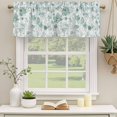 thumbnail image 2 of Green Botanical Curtain Valances for Windows, Kitchen Valance Window Treatments Panel 2 Pack, Watercolor Spring Floral Summer Rod Pocket Short Curtains for Bathroom Bedroom 42 x 12 Inch, 2 of 8
