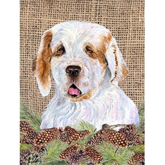 11 x 15 In. Clumber Spaniel Flag, Garden Size