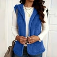thumbnail image 5 of Diufon Fleece Vest Women Sleeveless Fuzzy Fleece Hooded Jackets Fall Winter Warm Cardigans with Pockets, 5 of 9