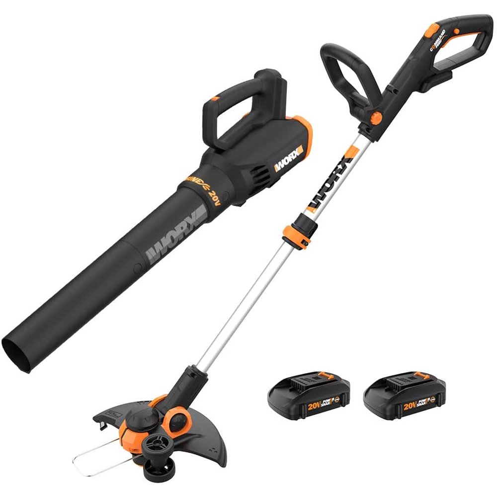 WORX WG928 GT 3.0 Grass Turbine 2 20V Batt/Charger Included String Trimmer Blower Combo Kit