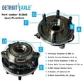 thumbnail image 6 of Detroit Axle - 4PC Front and Rear Wheel Bearing and Hub Assemblies w/ABS 6lug for 2005 2006 2007 2008 2009 2010 2011 2012 Nissan Pathfinder 4WD, 6 of 6