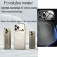 thumbnail image 5 of Compatible with iPhone 17 Pro Case, Magnetic Frosted Glass Anti-Yellowing Shockproof Lens Protection Phone Shell,Orange,iPhone 17 Pro-6.3", 5 of 9
