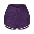 thumbnail image 3 of Abcnature Plus Size Shorts, Womens Athletic Shorts, Women Basic Slip Bike Shorts, Compression Workout Leggings Yoga Shorts, Comfy Beach Shorts, Yoga Pants, Cycling Sport Shorts Purple 3XL, 3 of 5