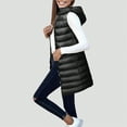 thumbnail image 2 of Towmus Womens Long Puffer Vest Full-Zip Sleeveless Hooded Puffy Jackets Winter Warm Padded Down Jacket Oversized Outerwear Vests with Pockets, 2 of 5