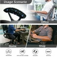 thumbnail image 7 of SCRAWLGOD Paws Black Breathable Computer Chair Slipcover with Arm Rest Slipcovers Non-Slip Rotating Chair Protector Stretchy Desk Chair Seat Cover, 4 Pieces, 7 of 7