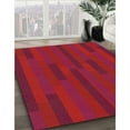 thumbnail image 3 of Ahgly Company Machine Washable Indoor Square Transitional Crimson Red Area Rugs, 8' Square, 3 of 7