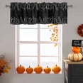 thumbnail image 6 of Thanksgiving Plant Valances for Windows, 42 x 18in, Wild Flower Pastoral Wheat Ear Black Rod Pocket Kitchen Valance Curtain Light Filtering Window Treatments for Living Room Bedroom, 1 Panel, 6 of 7