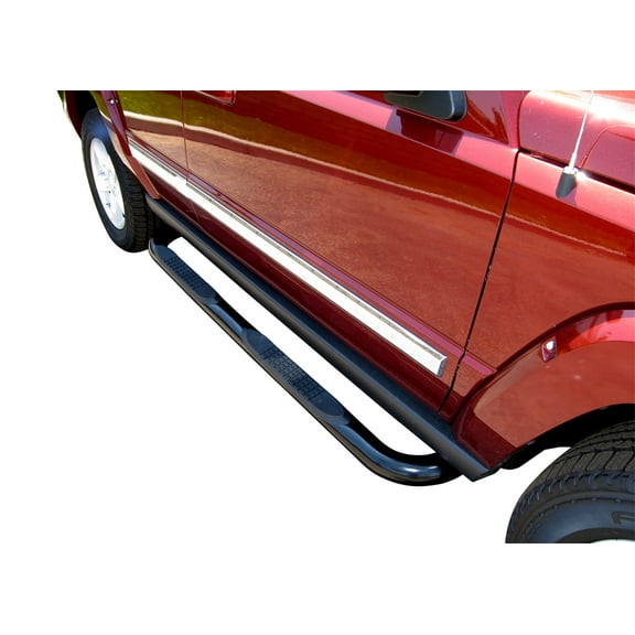 Steelcraft 3" Round Nerf Bars Black Compatible with 2006-2011 Jeep Commander (7 Passenger Commander W/Rear A/C Only)