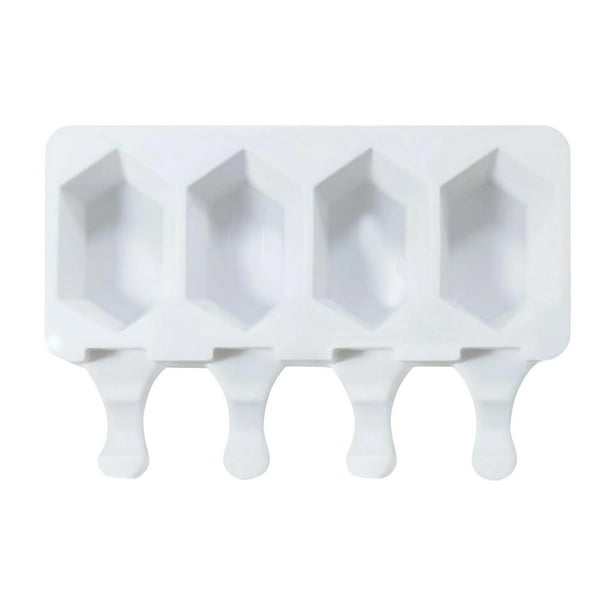 ¡Campaña con descuento!Moldes para paletas,Moldes para pasteles caseros Moldes para paletas Moldes para paletas de silicona 4 cavidades Hexágonos Moldes para hielo Fabricante gratuito para postres