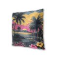 thumbnail image 3 of Iauyy Spring Couch Pillowcases 18x18 (Set of 2) Cotton fleece Pillow Covers for Bed Sofa Living Room, Island Mountains, 3 of 6
