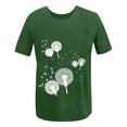 thumbnail image 4 of Gibobby Camiseta de manga corta para mujer sexy pullover camiseta manga corta con estampado moda tops Blusa casual para mujer(Verde,XL), 4 of 4