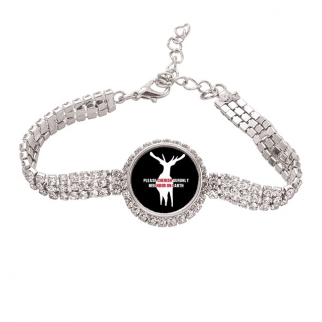 Por favor, apreciar nuestro único vecino en la tierra Pulsera de tobillera de cadena de tenis, joyería de diamantes