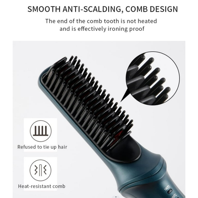 Heated Hair Straightener Brush Comb for Women Electric Hair Straightening Curling Hair Style Tool 2 Temperature Mode Walmart