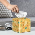 thumbnail image 6 of Naloa Flowe Chicken Tissue Box CoverLeather Tissue Holder Square Facial Tissue Case Facial Paper Organizer Dispenser for Bathroom, Vanity Countertop, Tabletop, Car, 6 of 8