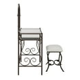 thumbnail image 3 of Contemporary Home Living 52.25" Gray Vanity Set with Mirror and Upholstered Stool, 3 of 4