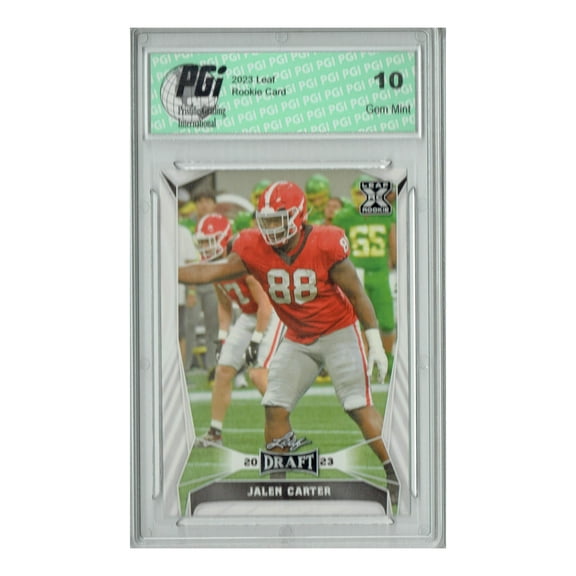 Jalen Carter 2023 Leaf Football #52 Rookie Card PGI 10