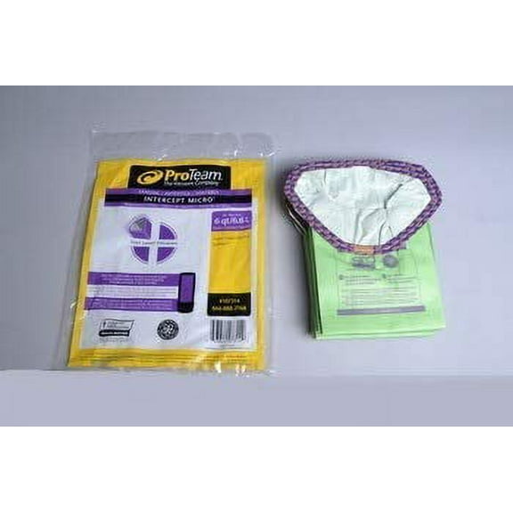 Compatible with ProTeam Vacum Bags, Commercial-Grade SuperCoach Pro 6 Vacuum Bag Filters Trap Dangerous Spores (10Bags) # 107314