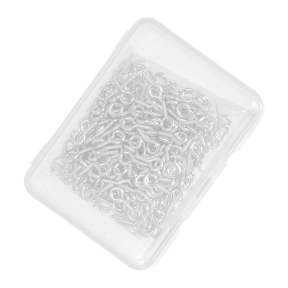 LOLIPPYY 1 Set Small Screw Hooks Durable Silver Metal for Craft Enthusiasts