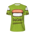 thumbnail image 6 of Rocae Fresh Sushi for Men's Mesh Quick-Dry Short Sleeve Workout T-Shirt,Mens Crew Neck Tee Lightweight Soft Classic T Shirts Small, 6 of 9