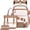 3PCS Coffee, variant on Cute Casual College School Bookbags, Large‑Capacity Lightweight Backpack, Travel Daypack for Teens
