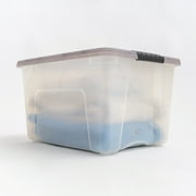 IRIS 40 Qt. Plastic Storage Bin with Lid, Stackable Storage Containers, Tote