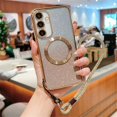 thumbnail image 1 of For Samsung Galaxy S25 Case Compatible with MagSafe Electroplated Gradient Glitter Phone Cover with, 1 of 4