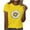 Yellow, variant on Tops for Women Sexy Casual,Shorts for Women,Womens Casual Print Pullover Round Neck Short Sleeved Top,Tops for Women,3/4 Sleeve Tops for Women