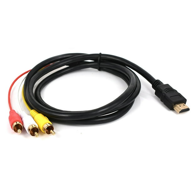 Cable HDMI a RCA 1080p 5 pies 1 5 m HDMI macho a cable AV de audio y video de 3 rca Afortunado Sencillez Bodega Aurrera en linea