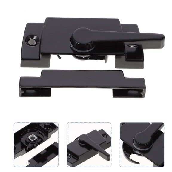 ORDDIART 2Sets Zinc Alloy Sliding Window Sash Locks for Home Safety .8X0.9in