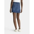 thumbnail image 3 of Time and Tru Women's Denim Mini Skirt, Sizes 0-20, 3 of 5
