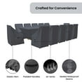 thumbnail image 5 of Covers & all Anautica 12-Person Outdoor Dining Set Covers, Water-Repellent UV-Resistant Polyester with Tie-Downs, 5 of 6