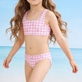 thumbnail image 2 of Ymyiu Toddler Swimsuit Girl Girl's 2 Piece Swimwear Sets Backless Bikini Cute Brief Bathing Suit Size 7-8 Years (Pink,7-8 Years), 2 of 9