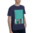 thumbnail image 2 of Bingfone Cute Cat Paw And Dog Men'S Loose Fit Short-Sleeve Pocket T-Shirt, 2 of 7