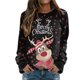 thumbnail image 2 of Sudadera Para Mujer Cuello Redondo Sudaderas de Otoño Camiseta Suelta Con Estampado de Moda Blusa de Manga Larga Tops Casuales Odeerbi ODB169326, 2 of 5