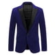 thumbnail image 5 of BLAZER DE VELVET CHIC PARA HOMBRE CON UN BOTÓN, TRAJE DE FIESTA PROM TUXEDO, CHAQUETA DE CENA XL AZUL, 5 of 7