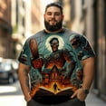 thumbnail image 2 of Men T Shirt for Big & Tall Man Graphic Short Sleeve Plus Size Oversized Tee Tshirts 9XL 3DTS10082, 2 of 8
