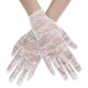 thumbnail image 1 of Xiao Hua Guantes de encaje con flores para mujer, elegantes y cortos, para fiesta de té, transpirables, blancos, 1 par, 1 of 5