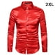 thumbnail image 2 of Sonducket Camisa Transpirable Para Hombre Satén Con Mangas Largas - Trabajo Boda O Casa Camisa Para Hombre Formal Manga Larga Grande Camisetas rojo 2XL, 2 of 6