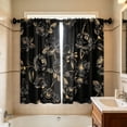 thumbnail image 5 of 1 Pair 2D Printed Kitchen Short Curtain Panels Washable Easy Install Window Drapes, Decorative Patterned Small Window Curtains For Kitchen Bedroom Bathroom, Light Filtering Short Window Treatments, 5 of 6