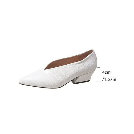 

Woobling Women Flats Comfort Dress Shoe Pointy Toe Loafers Womens Pumps Casual Shoes Slip On Fashion White 9
