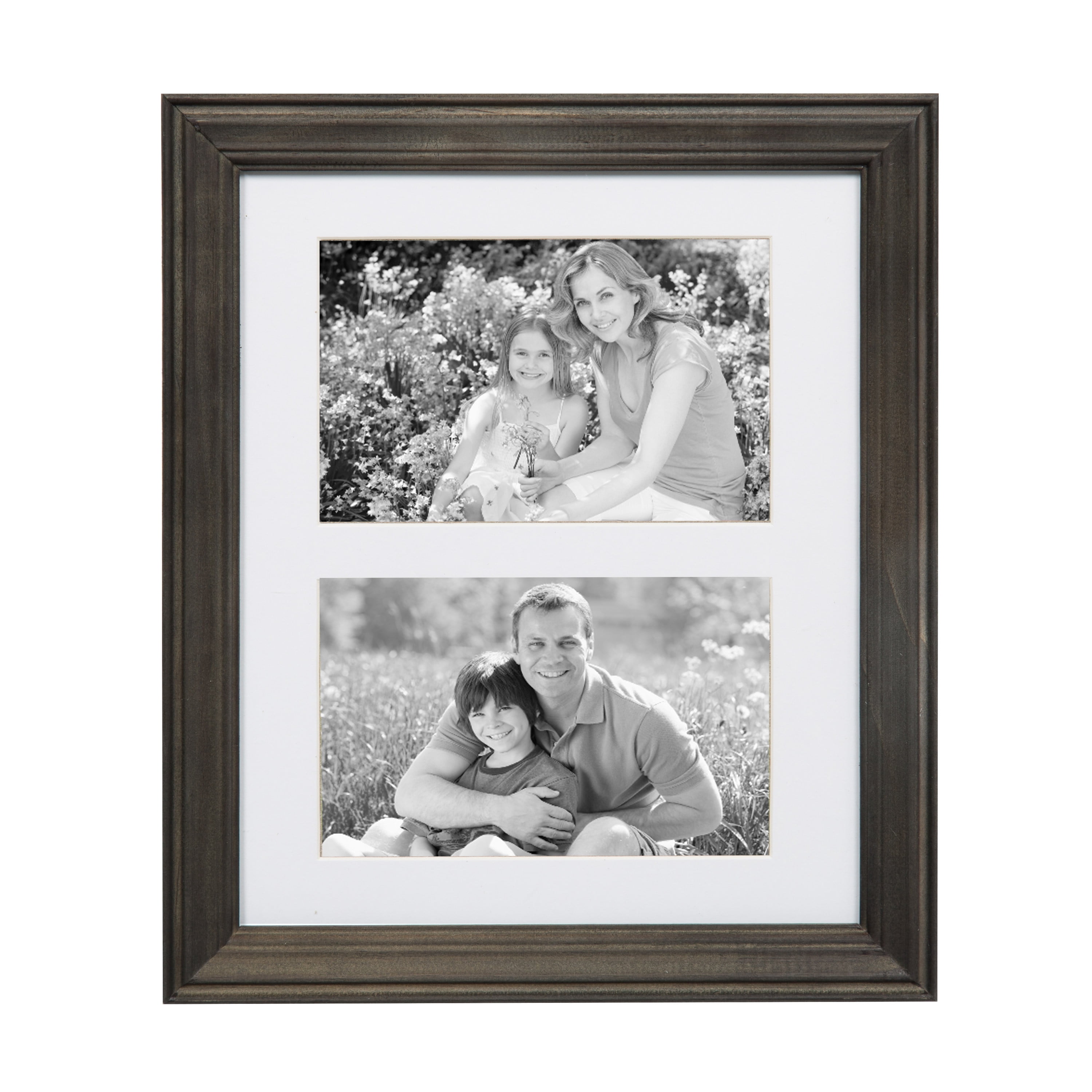 Kate and Laurel Bordeaux Gallery Wall Kit, Set of 10 with Assorted Size Frames with Charcoal Gray Finish