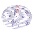 thumbnail image 3 of Kll 48" Christmas Tree Skirt Stripes And Sprigs Of Lavender Xmas Tree Skirts Mat For New Year Xmas Holiday Party Indoor Outdoor Home Decoration, 3 of 9