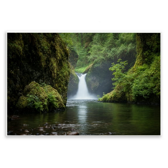 Stupell Industries Peaceful Waterfall Creek Landscape & Nature Photography Unframed Art Print Wall Art, 15 x 10